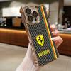 Beliebtes Auto-Logo F-Ferraris Verchromte Handyhülle Für iPhone 17 16e 15 14 13 12 11 Pro Max X XR XSMax 7 8 Mini Air Plus Sturzfest