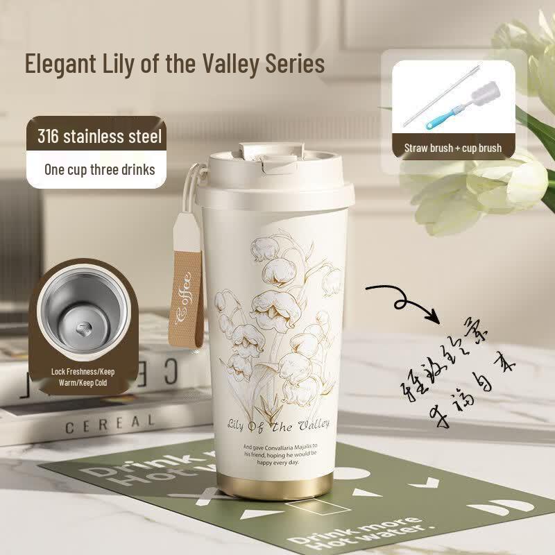 Yuzu Lily Portable Insulated Coffee Mug
