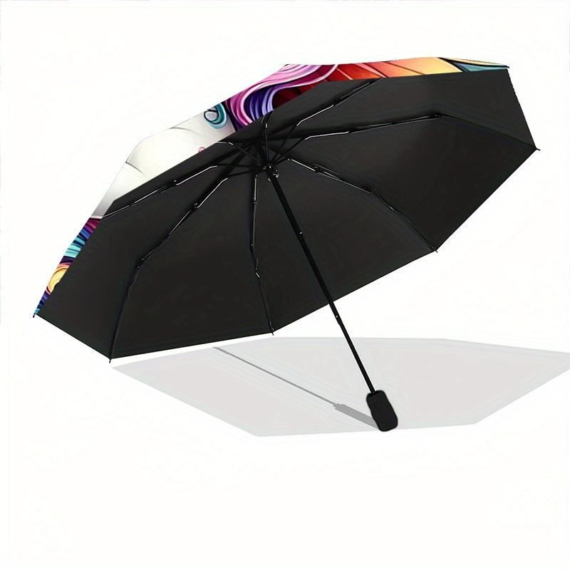 1pc Unicorn Idea Automatic Opening and Closing Umbrella - Small Umbrella Suitable for Various Occasions, Portable 3-Fold Small Umbrella for