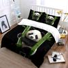 Cute Panda with Bamboo Design Bedding Duvet Cover Set Duvet Cover Pillowcases  (1*Duvet Cover 2*Pillowcases, Without Duvet Insert)