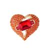 Cross-border New Full Diamond Peach Heart Brooch Women's Alloy Rhinestone Temperament Versatile Clothing Pin Brooch Anti-light Fixing