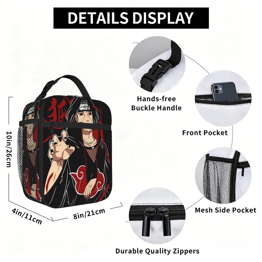 Naruto Anime Comic Isolierte Lunchtasche Eisbeutel Reisbeutel bolsa Student Bento Lunch Handtasche Isolierung