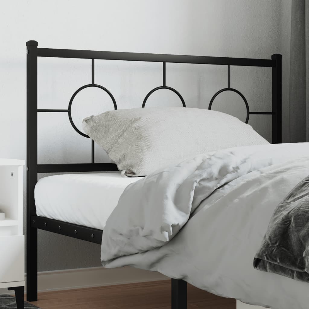 Replacement Headboard Metal Black 107 Cm
