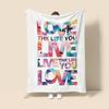 Morandi Tone Abstract Botanical Blanket – Scandinavian Minimalist Throw for Sofa & Home Caf – Dual Purpose Graffiti Design