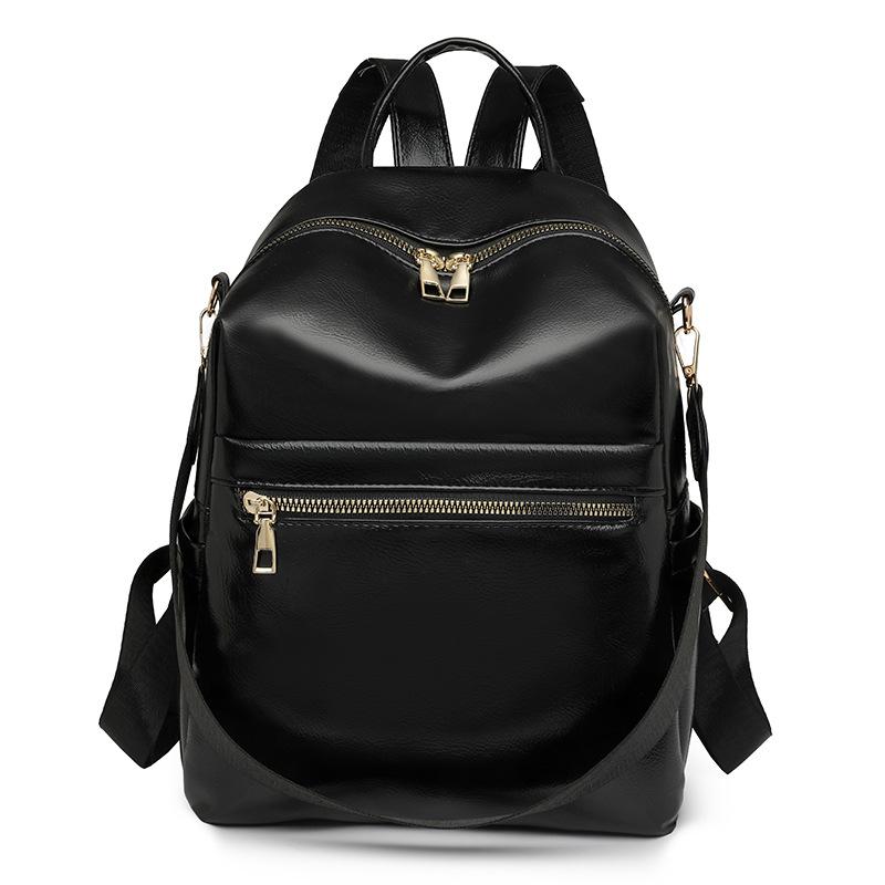 Backpack women's new fashionable large-capacity fashionable student schoolbag simple texture leisure travel backpack