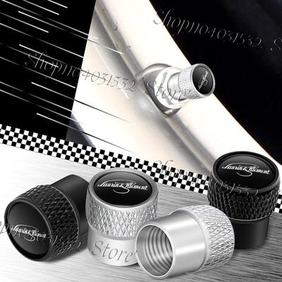 4 Pièces Laurin & Klement Emblème Cache-Valve de Pneu de Roue de Voiture Housse Étanche à la Poussière d'Air Pour Superb Kamiq Octavia Rapid Yeti