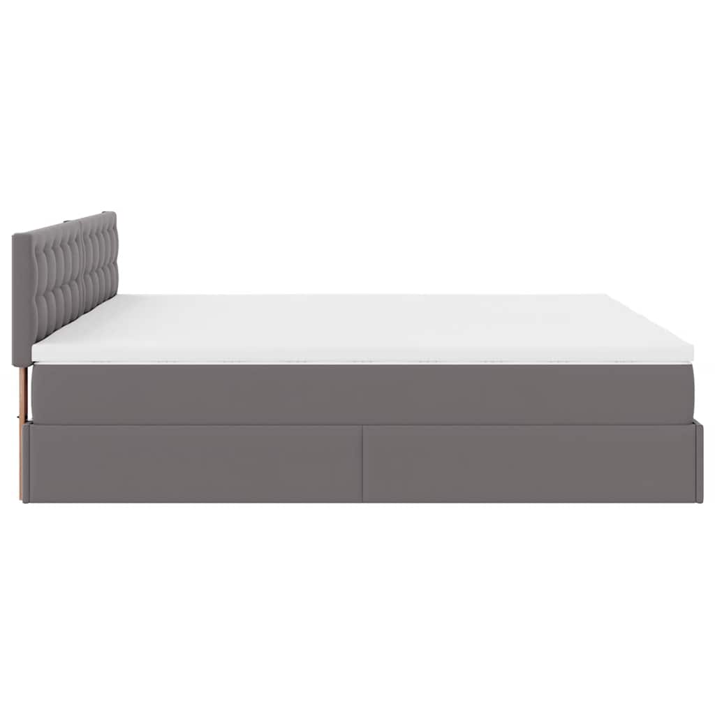 Ottoman Bed with Mattress Light Grey 90x190 cm Velvet