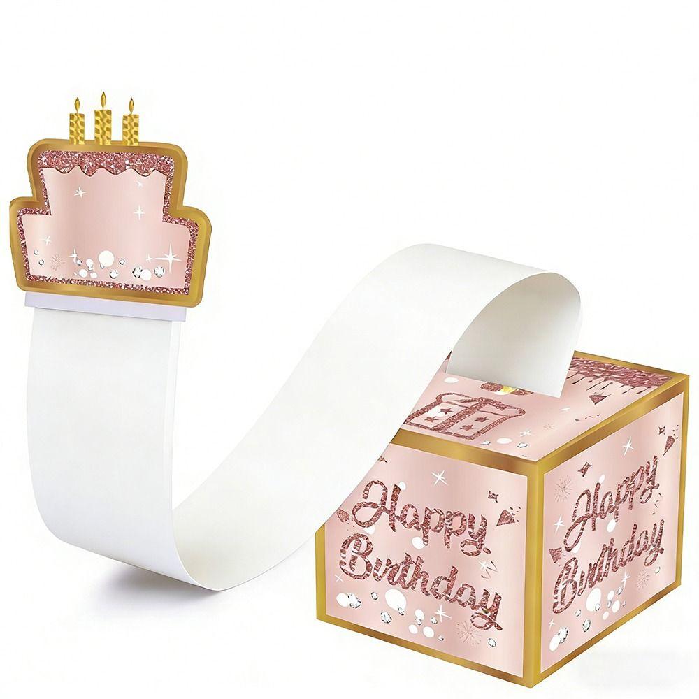 Party Decorations Folding Bounce Gifts Box Happy Birthday Pop Up Explosion Surprise Jumping Box with Confetti