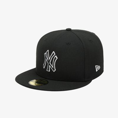 New Era Mlb New York Yankees Basic Outline Cap Black