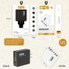 200W Multi-Port Charger - 3 USB & 3 PD Ports, Six-in-One Fast Charging for Phones (5V 2.4A), EU/US/UK Compatible