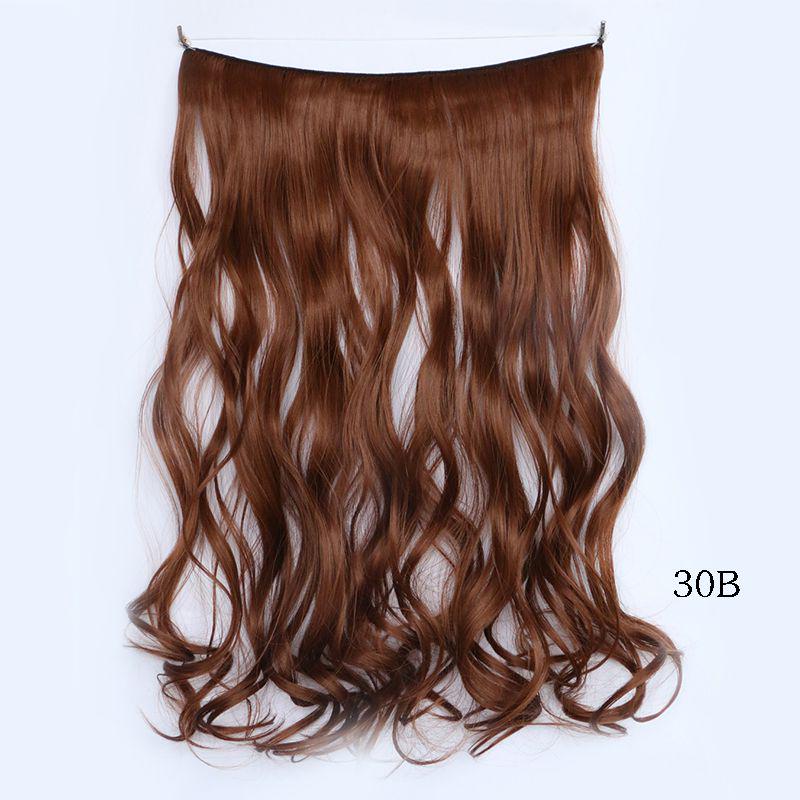 Luxurious Women Hair Extensions Long Wavy Synthetic Hairpiece 45cm For Effortless Elegance