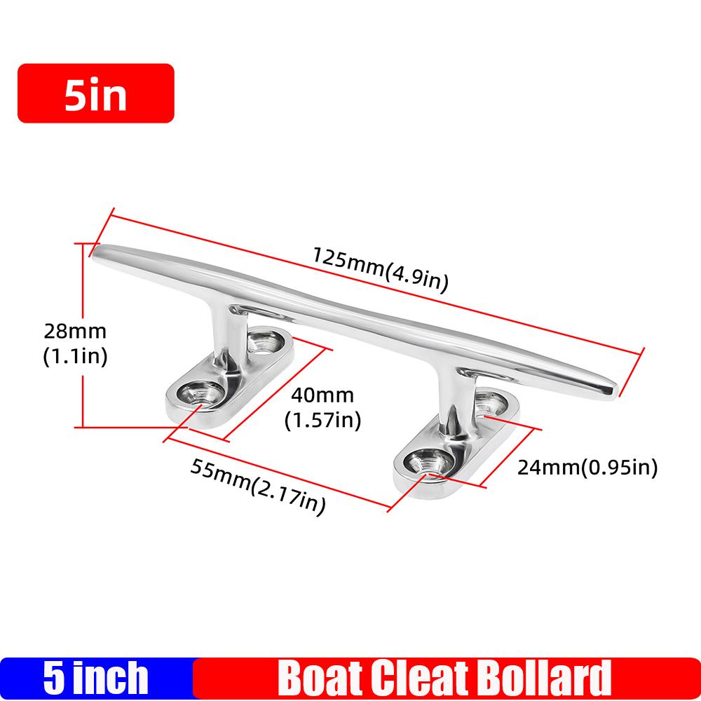 

5-12 нержавеющая морская швартовная уточка с открытым основанием, прочная, с зеркальной отделкой, для яхтенного каната, с открытым основанием, швартовная уточка для лодки