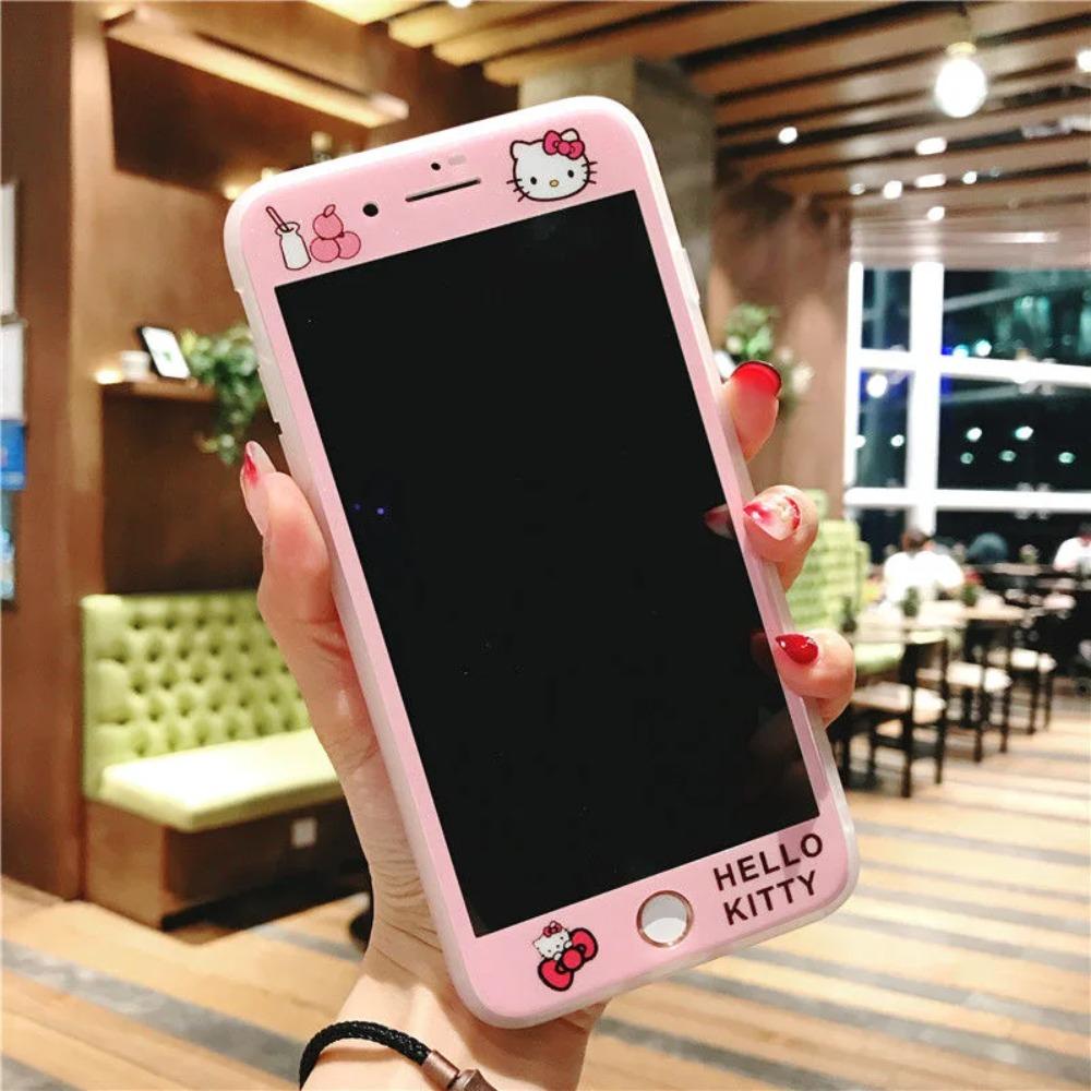 Ochranné sklo na displej pre iPhone 13 12 11 Pro Max 6 6S 7 8 Plus Ochranné sklo pre iPhone X XR XS Max Vzor Hello Kitty