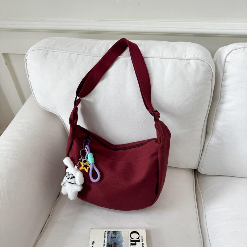 

Повседневная простая текстура модный тренд большая вместимость сумка 2025 лето новая зарубежный стиль женская на плечо мессенджер Without pendant красный