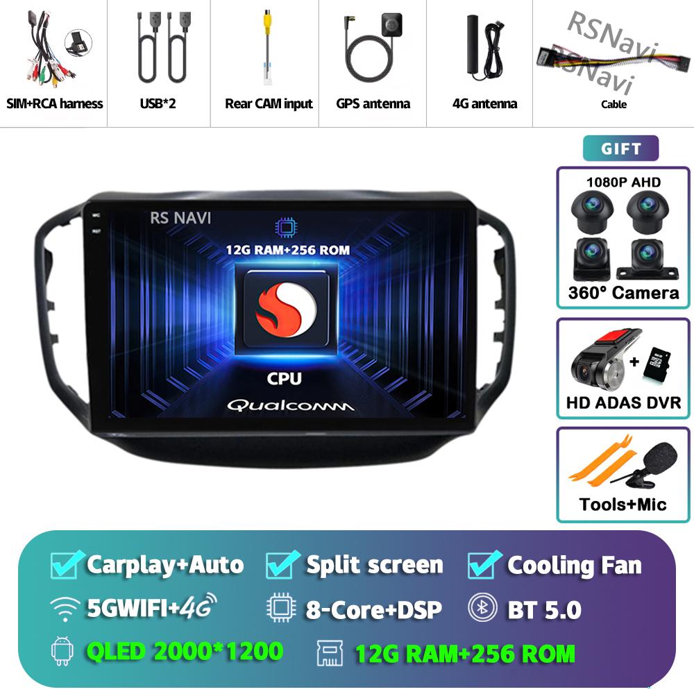 Android 14 Carplay Auto For Chery Tiggo 5 2014 - 2018 Car Radio Player Multimedia Stereo AI Voice 360 Camera Navigation Video BT