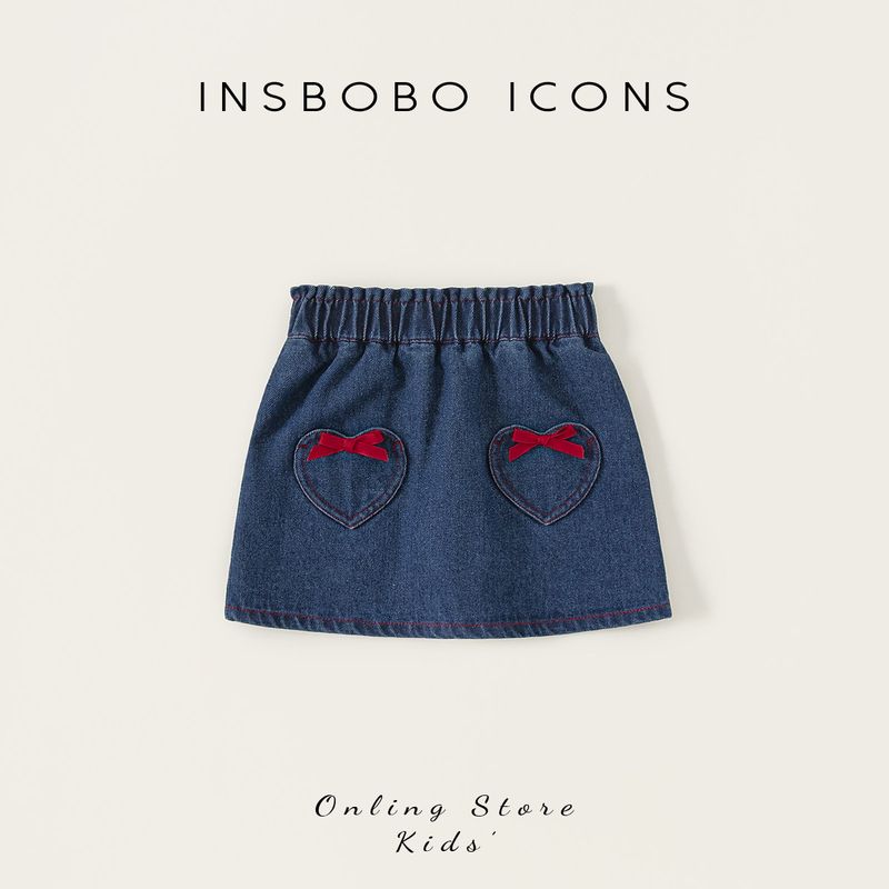 Джинсовая юбка Insbobo для девочек 2026 Весна Новый стиль Джинсовая юбка для малышки Детская короткая юбка Весна и осень для малышей Детская одежда