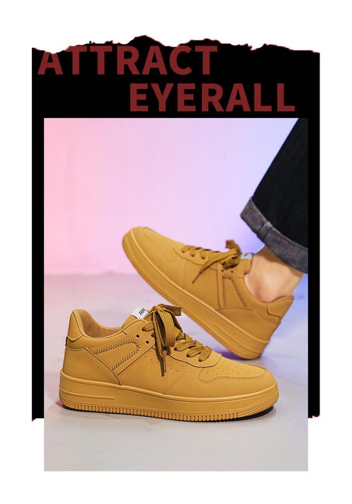 Men's Trendy Spring 2026 Low-Top Skate Shoes, Breathable and Versatile White Casual Sneakers for Students