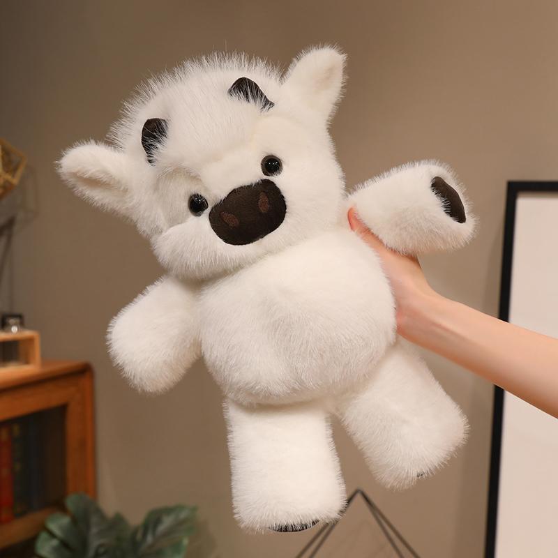Creatieve Run Fast Serie Koe Pluche Speelgoed Cartoon Knuffeldier Schattige West Highland Kalf Baby's Troostpop Sleutelhanger Voor Kinderen Cadeaus 40cm