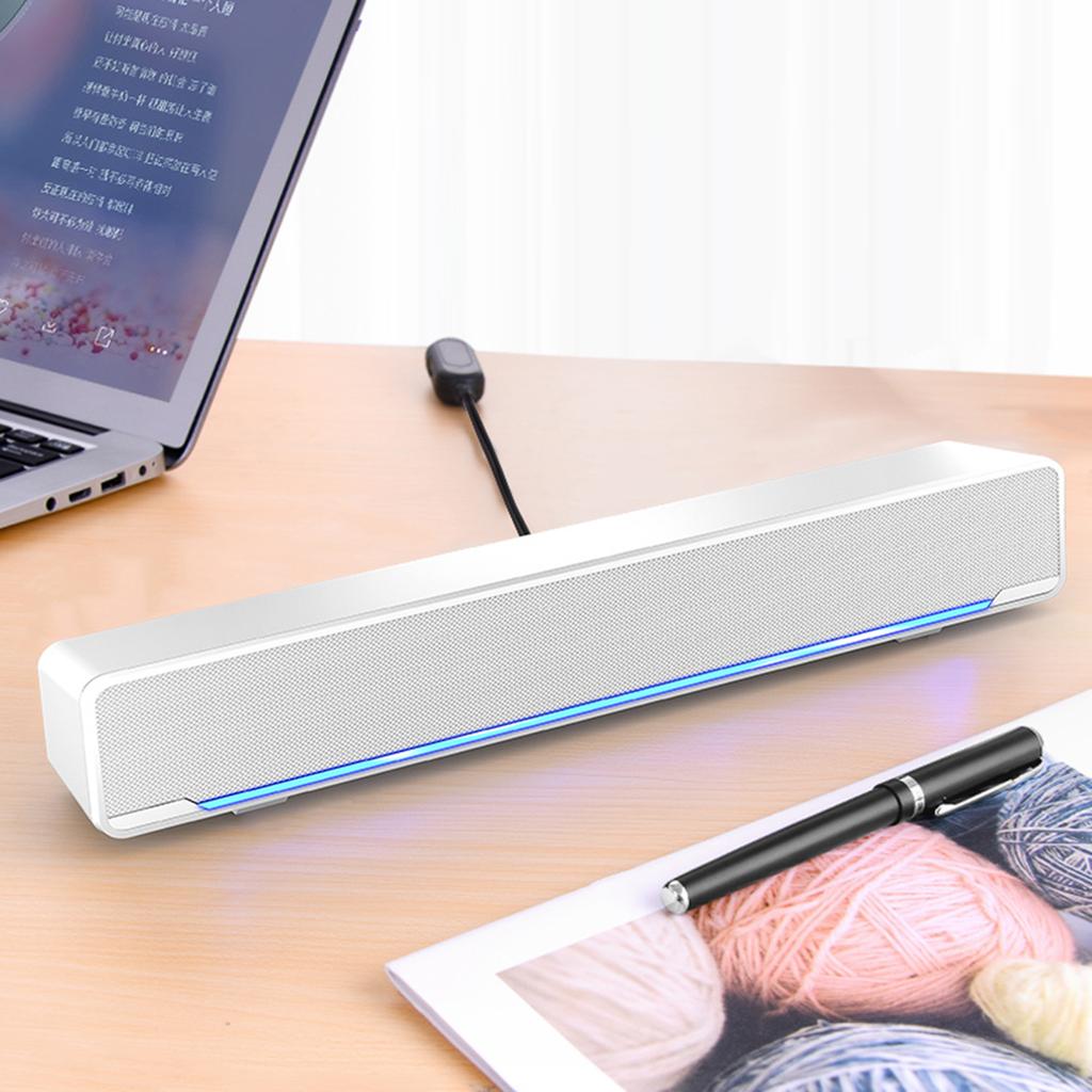 SADA V-196 USB Wired Computer Spker Bar Stereo Subwoofer Powerful Music Player Bass Surround Sound Box 3.5mm   Input for PC Laptop Smartphone Tabl