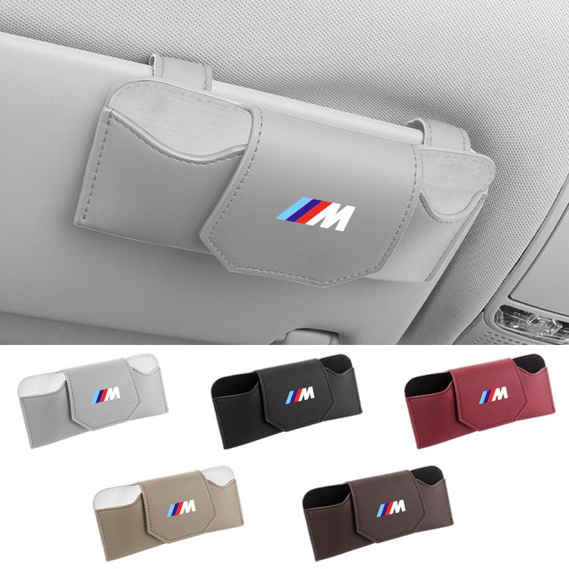 BAGE7 2026 Car Sticker Car Visor Glasses Holder Box Sunglasses Storage Bag Case Accessories For BMW M1 M2 M3 X3M X4M X5M X6M X1 X7 E30