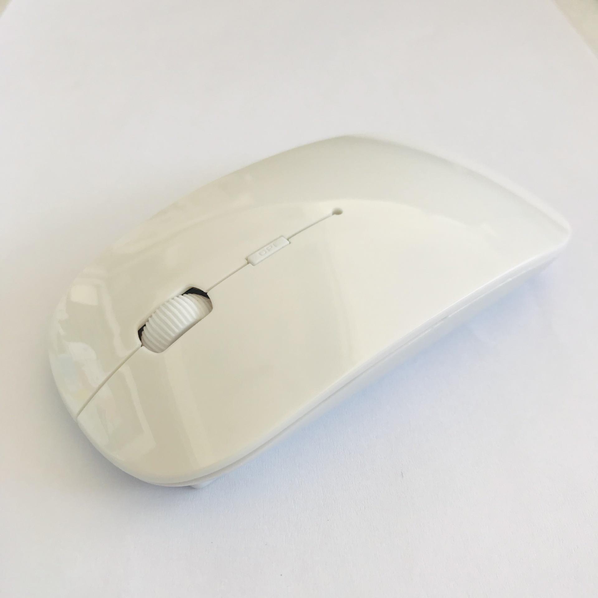 

Беспроводная тонкая мышь 2.4G для ноутбуков и настольных компьютеров opp bag белый