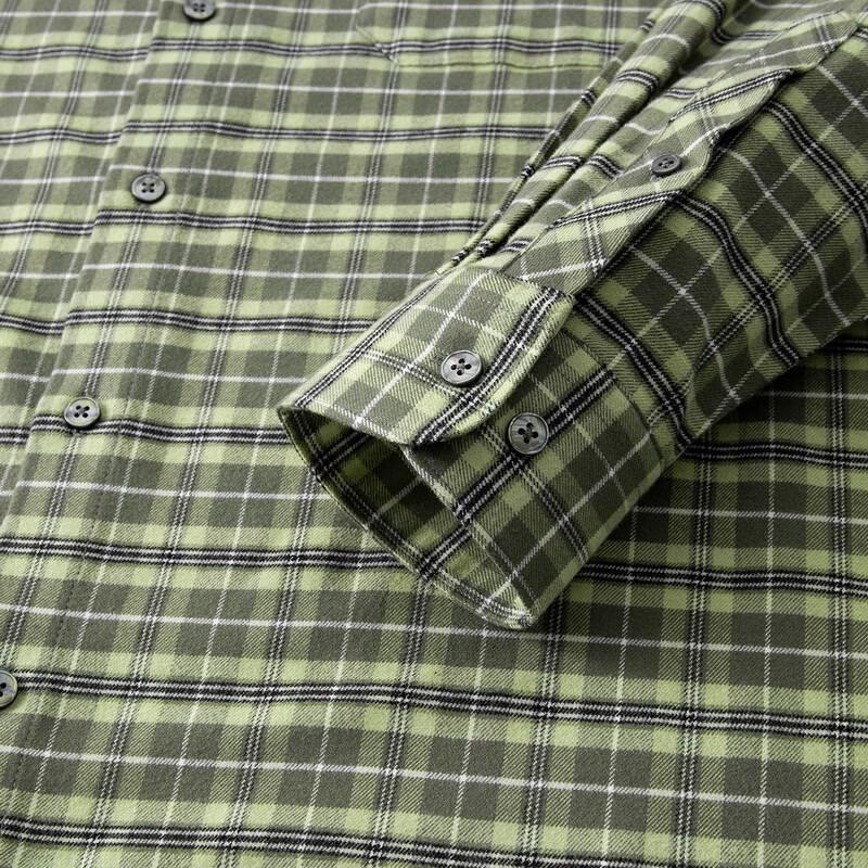 Men's Plus Size Brushed Plaid Long Sleeve Casual Shirt