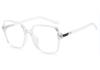 Fashion Leopard Oversized Myopia Glasses Women Brand Square Blocking Blue Light Ultralight Computer Graduation Eyeglasses Minus