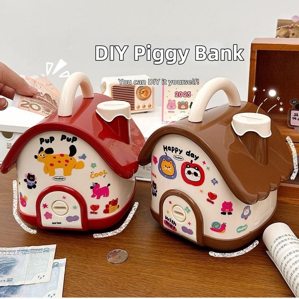 Creative House Shaped Piggy Bank Cottage Shaped Savings Piggy Bank Money Saving Box Holiday Gift