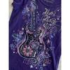 TrendHub Women's Subculture Vintage Purple Print T-Shirt Summer Y2k American Retro Slim Tees Casual Harajuku Grunge Fashion Tops New