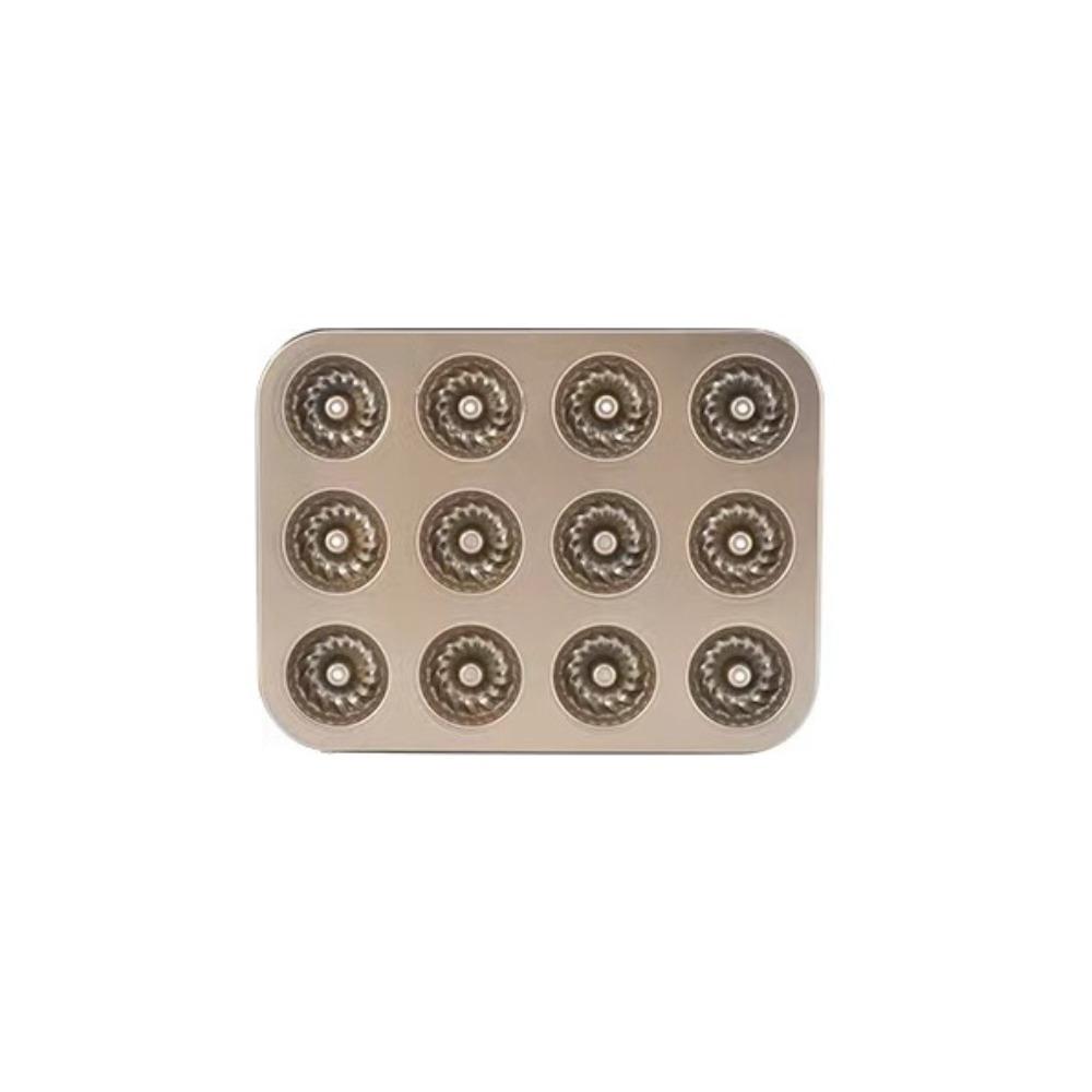 Carbon Steel Mini Fluted Tube Cake Pan Non-stick Bread Baking Pan Pumpkin Cake Baking Mold  Muffin