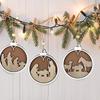Nativity Scene Pendant Wooden Hollow Pendant Decor Lovely And Delciate Jesus Birth Ornament For Christmas Tree Home Decoration
