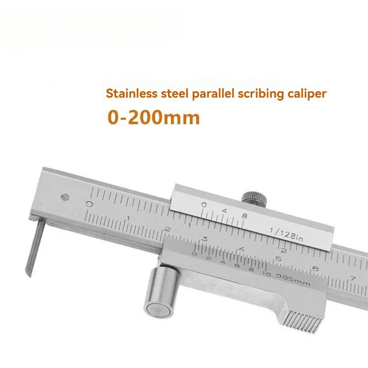 

0-200мм Разметочный нониусный штангенциркуль с твердосплавным разметочным инструментом, параллельная разметочная измерительная линейка, измерительный инструмент, инструмент, отправить 1 шт. иглу
