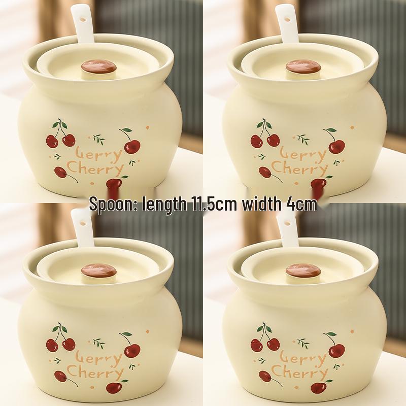 Ceramic Earthen Pot with Lid for Stews & Double Boiled Dishes - Single-Serve Steamed Egg Cup Included