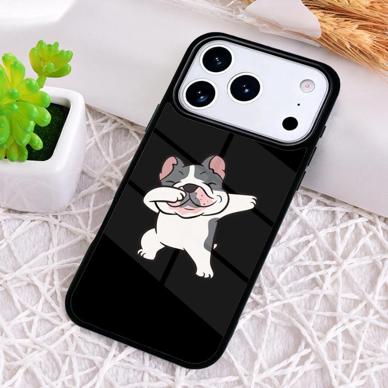 Cartoon Französische Bulldogge Handyhülle für iPhone 17 Air 16 15 11 12 14 13 Pro Max Stoßfeste Hülle