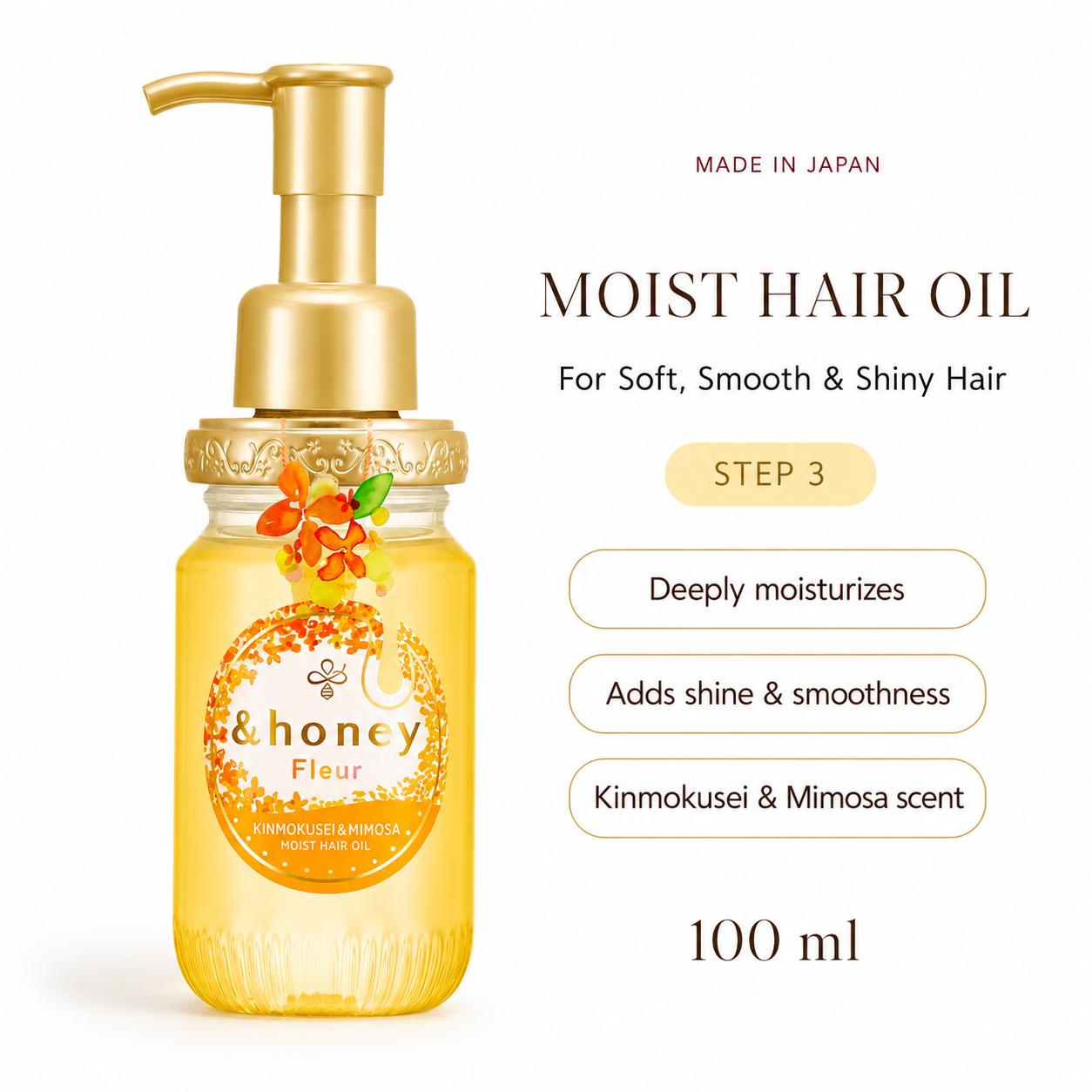 &honey Fleur Hair Oil 3.0 Питательное масло для волос с ароматом османтуса и мимозы, 100 мл beige