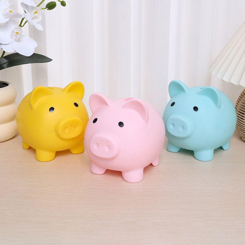 Cartoon Pig Piggy Money Saving Box Enough-capacity Piggy Desktop Ornaments Save Money