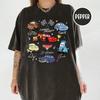 Fashion 2026 New Paradise California Adventure Lightning McQueen Print Unisex Loose Plus Size Cotton Short Sleeve
