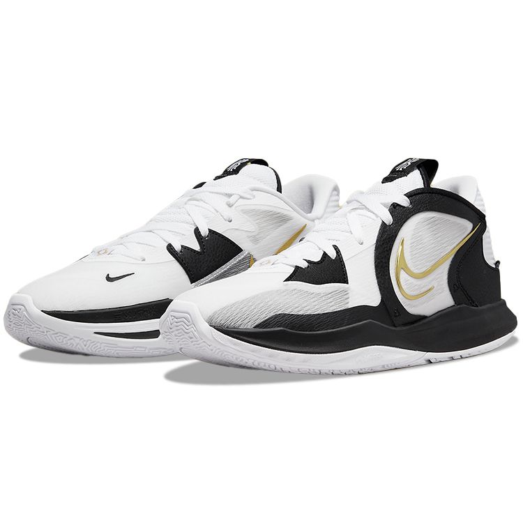 Nike Kyrie Low 5 White Black Metallic Gold Men Sneakers DJ6012-101