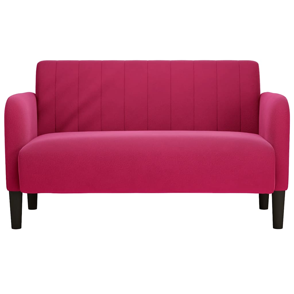 Two Seater Sofa Wine Red 109 cm Velvet