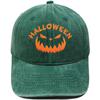 Halloween Pumpkin Grimace Embroidered Baseball Cap Washed Retro European and American Hip Hop Men's and Women's Casual Dad Hat