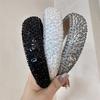 Glitzer Pailletten Perlen Schwamm Verdicktes Stirnband für Frauen Luxus Gebrochene Kristallperle Haaraccessoire Kopfwickel Erwachsenen Haarband