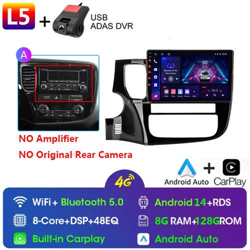 Android 14 For Mitsubishi Outlander 3 GF0W GG0W 2012-2018 Stereo Car Radio Multimedia Video Player GPS AI Voice CarPlay