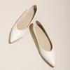 Scarpe basse da donna Nuove a punta Suola morbida Pelle morbida Scavate Fondo piatto Leggere Scarpe da donna Ballerine da lavoro
