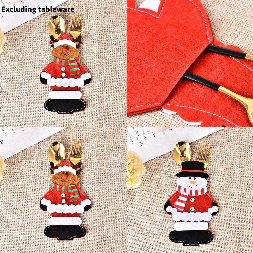 Entzückende Weihnachtliche Bestecktaschen mit Weihnachtsmann für Festtagsessen