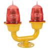Marine Beacon Light Marine LED Strobe Light Double Head Emergency Warning Beacon Lights Red