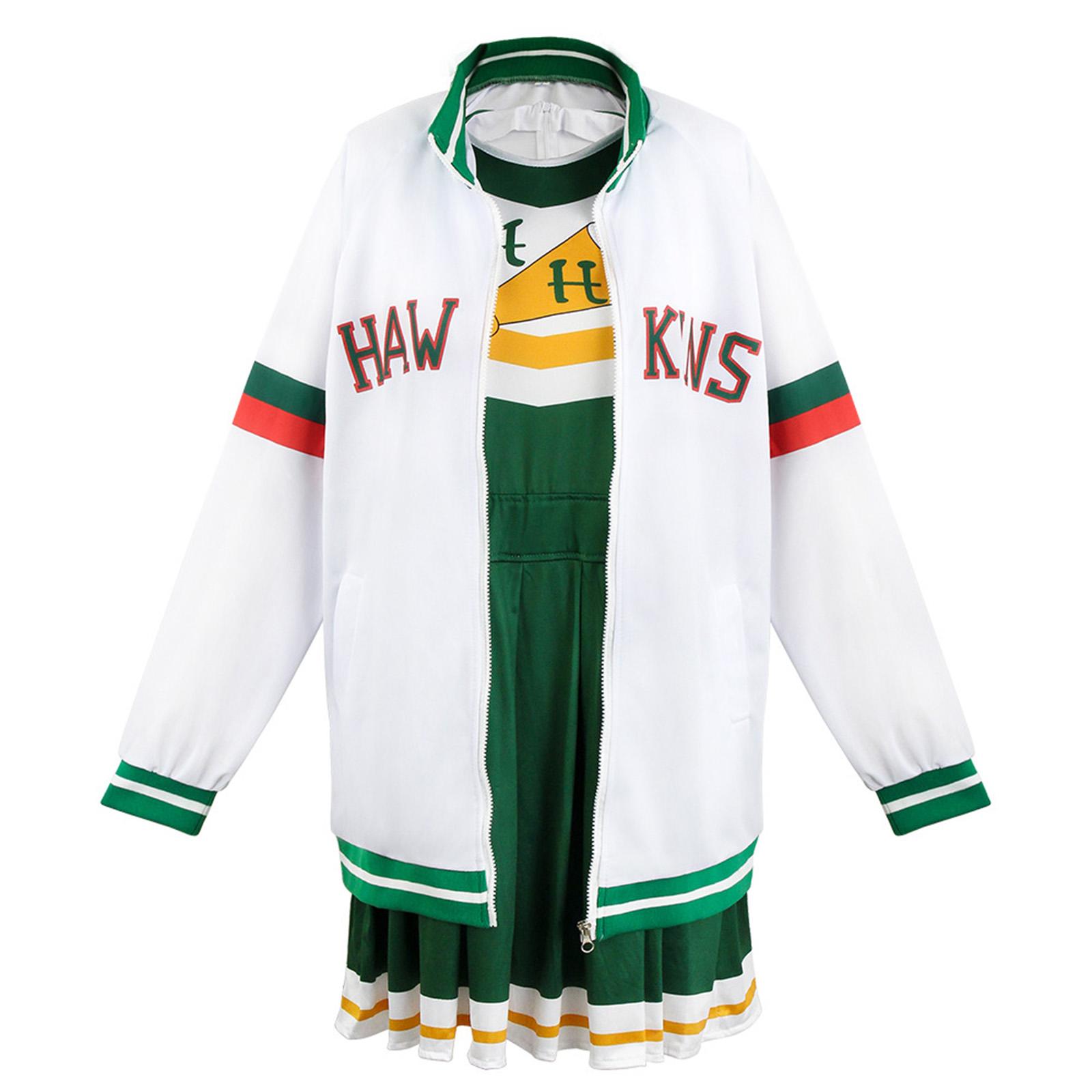 

Hot Anime And Drama Character Costume For Role-playing. Adult Cosplay Clothing. Cheerleading Double Set Dress, Hoodie, Jacket And Pleated Skirt. L