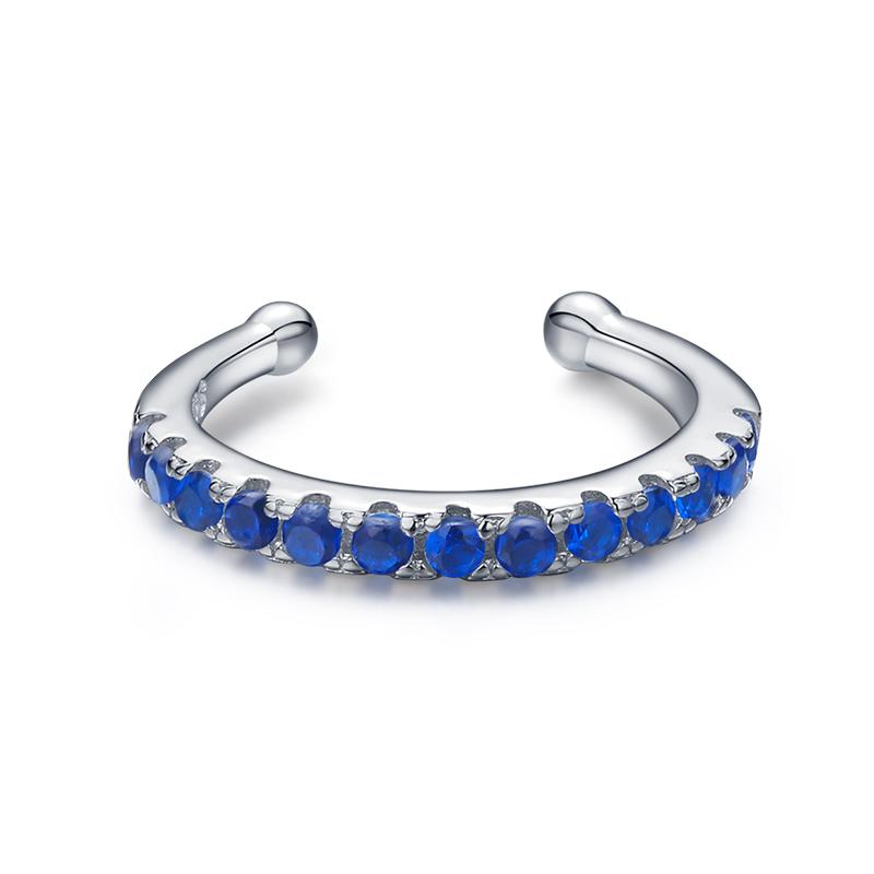 1 Piece Rainbow Ear Clips 925 Sterling Silver Fashion Unique Tiny Cuff Earrings For Women Girl Fine Jewelry Accessories