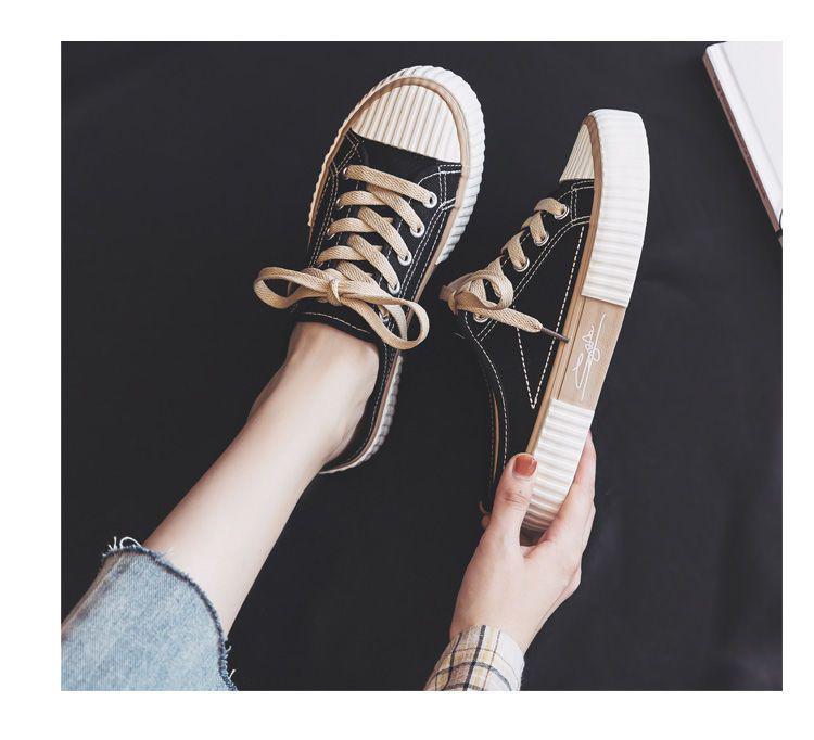 2024 Summer Women's Canvas Slip-On Low-Top Biscuit Half-Slippers