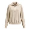 Pull en tricot pour femme 2026 à fermeture éclair et col revers - Coupe ample à manches longues pour un style décontracté