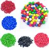 Creative 20Pcs DIY Handmade Beading Plastic Solid Dispersion Beads Ball Beads Candy Color Accessories For Jewelry Making Necklace Bracelet